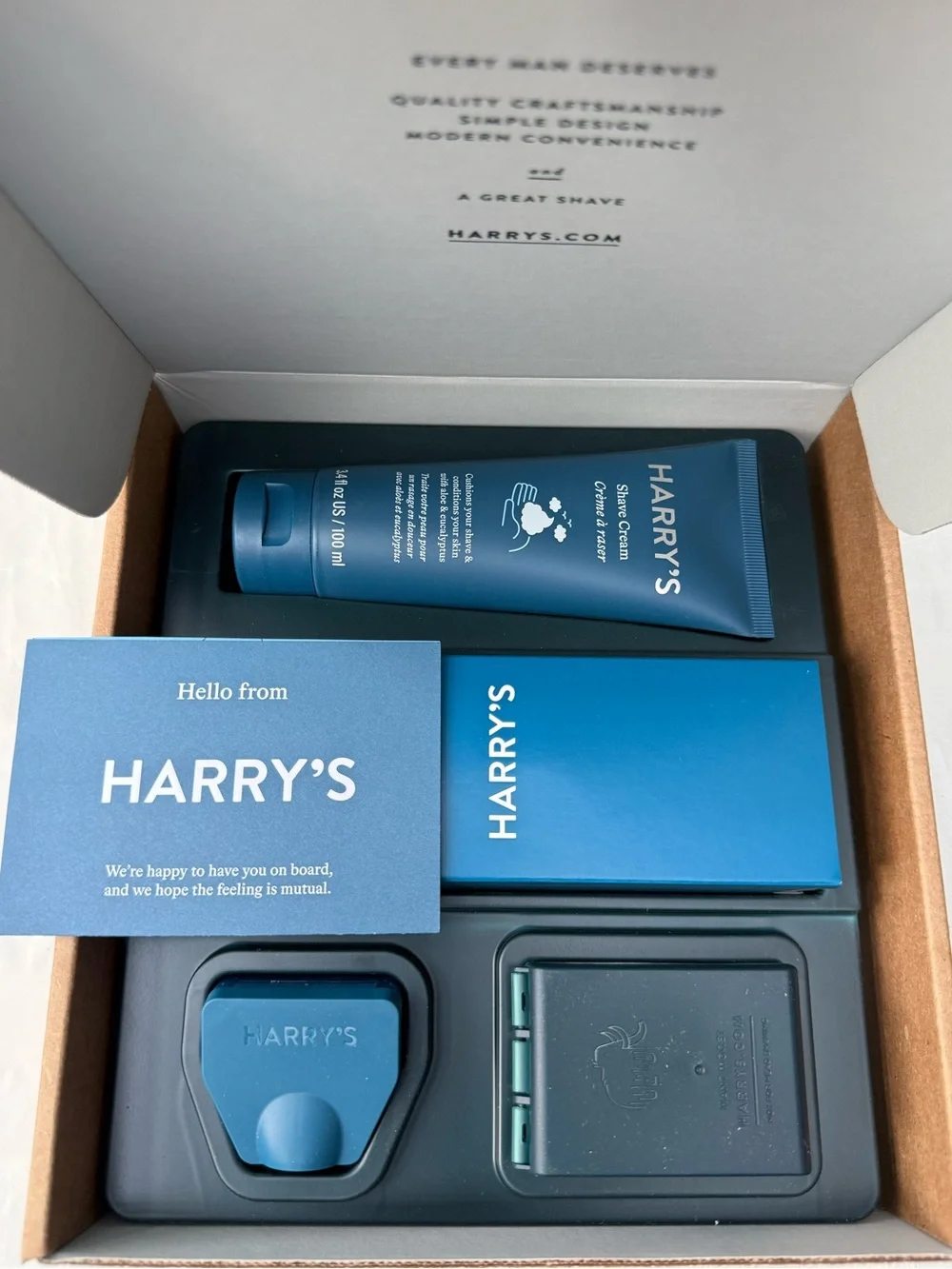Harry’s- Razor And Shaving Cream Set - Charcoal - New - Men’s - Grooming